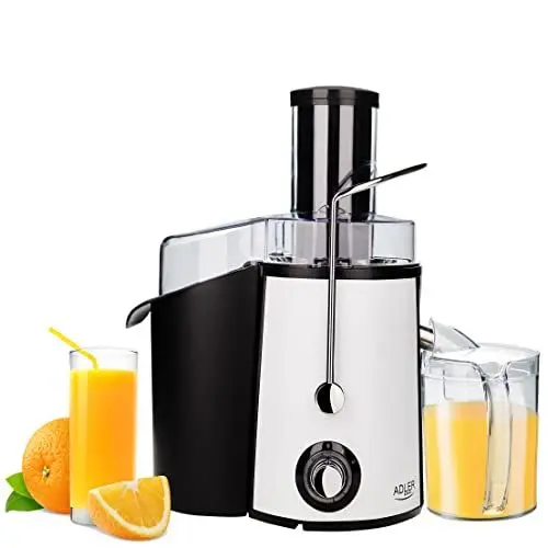 Produktbild: JUNG ADLER AD4128 Entsafter Gemüse und Obst, 1000W, Slow Juicer mit Edelstahlgehäuse, Saftpresse elektrisch, 1 L Saftkrug, Vitaminschonend, BPA-Frei