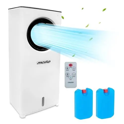 Produktbild: JUNG BLADELESS Klimaanlage Mobil ohne Abluftschlauch, mit Fernbedienung, Timer, 3in1 - Luftkühler, Luftreiniger, Luftbefeuchter, Mobile Ventilator mit Wasserkühlung, Mobiles Klimagerät leise