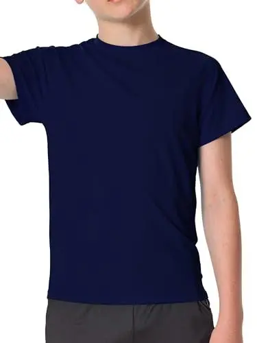 Produktbild: Jungen UV Shirt Rashguard UPF 50+ Schwimmshirt Kinder Badeshirt Rundkragen Bademode Trocknend (Marineblau,5-6 Jahre)