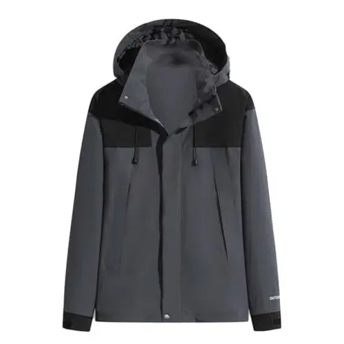 Produktbild: Black Fryday Angebote Jungen Winterjacke 164 Jeansjacke Herren gefüttert Herren Jacke 3 in 1 90er Jahre Jacke Radsport-jacken für Herren herrenwesten sportlich Jacke schwarz Herren Regenjacke
