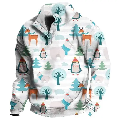 Produktbild: Jungs Pullover Longsleeve Kapuze Weihnachtspullover 176 Jungen Mens Hoodies Weihnachts Shirt Männer Pullover Jungen 176 Weihnachtspullover Baumwolle Herren Hoodie Herren Sale