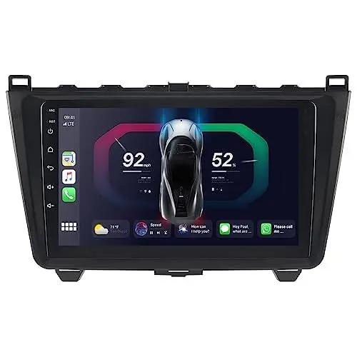 Produktbild: JUNHUA Android 12 Autoradio Stereo 2G RAM+32G ROM für Mazda 6 GH1 GH2 2007-2013 Low-End, mit 1280x800 9-Zoll Touchscreen Wireless CarPlay Android Auto Bluetooth WiFi USB GPS
