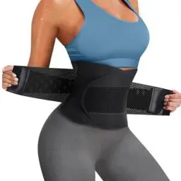 Produktbild: Junlan Bauchweggürtel Korsett Damen Bauchweg Schwitzgürtel Zum Abnehmen Waist Trainer Damen Neopren Sauna Fitness gürtel (schwarz, L)