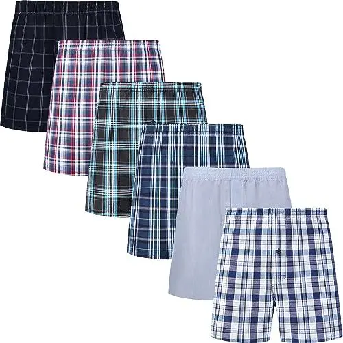 Produktbild: JupiterSecret Herren Boxershorts Baumwolle Unterhosen Männer 6er und 10er Pack Große Amerikanische Boxershorts, M