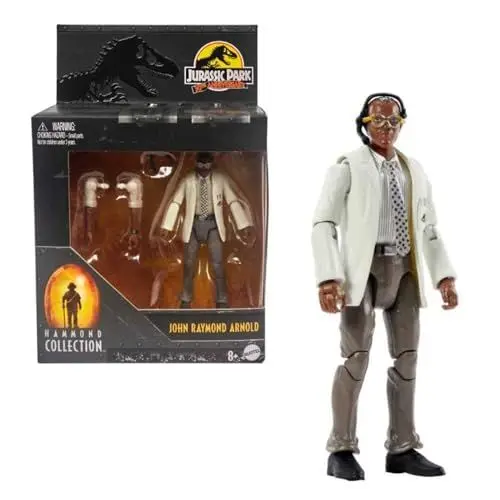 Produktbild: JURASSIC WORLD Hammond Collection - John Raymond Arnold, maßstabsgetreue Premium-Sammelfigur aus der Filmklassikerreihe, 9,5 cm, für Kinder ab 8 Jahren, HLP35
