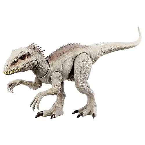 Produktbild: JURASSIC WORLD Indominus Rex - Interaktives Dinosaurier-Spielzeug mit Tarnfunktion und Kampfmodus, für Kinder ab 4 Jahren, HNT64