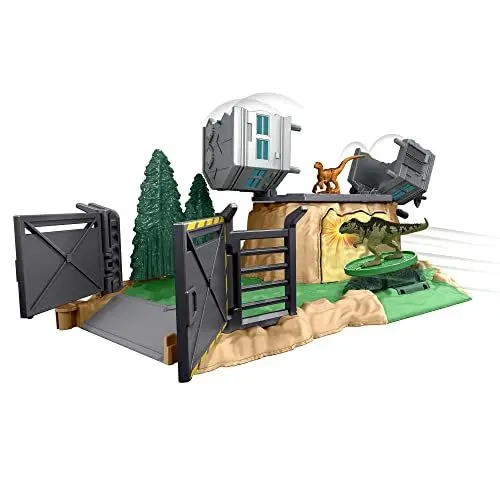 Produktbild: Jurassic World HFF12 - Dominion Minis Giganotosaurus Spielset mit 2 Mini-Dinosaurier-Figuren, mehrere Spielbereiche, auseinanderbrechende Zerstörung, Dinosaurier Spielzeug ab 4 Jahren