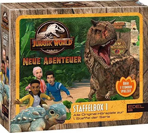 Produktbild: Jurassic World - Neue Abenteuer: Alle Original-Hörspiele zur 1. Staffel (Folge 1 - 8) - (Hörspiel-Staffelbox mit 3 CDs)