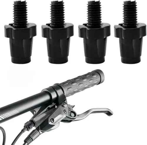 Produktbild: Jushion 4 Stück Bremshebel Einstellschraube Aluminiumlegierung Bike Fahrrad Stellschraube M7 Brake, Bremsgriffhebel-Einstellschrauben Bremszug Stellschraube Schwarz