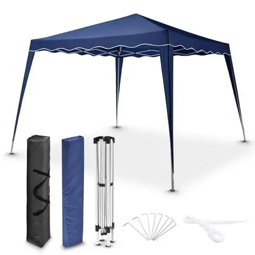 Produktbild: Juskys Faltpavillon Vivara 3x3 m - Pop-up Pavillon höhenverstellbar, UV50+ & wasserabweisend - Gartenzelt mit Tasche - Partyzelt für Garten - Grau