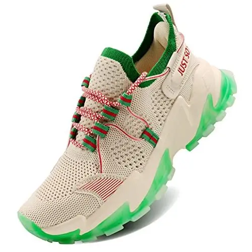 Produktbild: JUST SO SO Frauen Wanderschuhe Sommer Atmungsaktive Anti-Rutsch Tennis Laufschuhe Outdoor Mode Casual Sneakers Straßenlaufschuhe 42