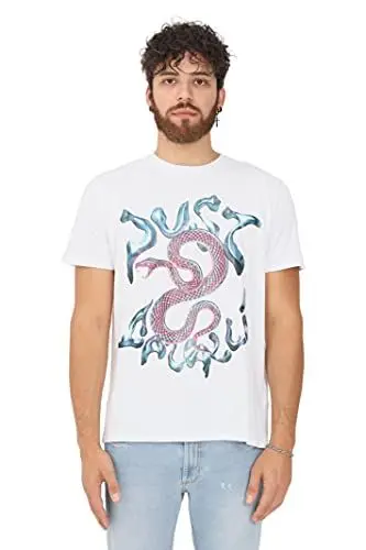 Produktbild: Just Cavalli Herren A Maniche Corte In Cotone T-Shirt, Optic weiß, Medium