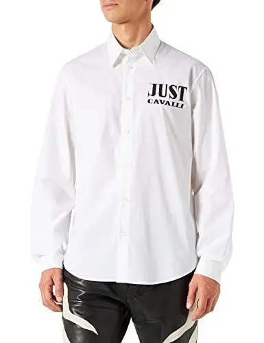 Produktbild: Just Cavalli Herren Herrenhemd Hemd, 100 Optical White, 50