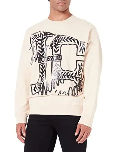 Produktbild: Just Cavalli Herren Sweatshirt, 108 Ivory Cream, XS