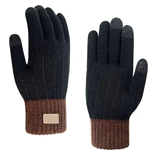 Produktbild: Justay Handschuhe Damen Touchscreen Handschuhe Winterhandschuhe Thermohandschuhe Outdoor Strick Handy Handschuhe Weihnachten Geschenke, Grau, Einheitsgröße