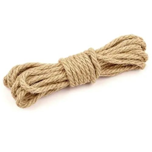 Produktbild: Juteschnur,Zommke 10 m Juteseil Hanfseil Braun Jute-Schnur Seil Kordel für Garten, DIY Kunsthandwerk, Verpackungen und Dekoration (6mm)