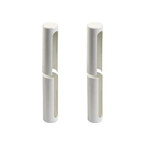 Produktbild: JUVA Anuba Scharnier-Hülsen rund Abdeckkappen für 3- DIM Türscharnier SFS ø 15 mm | Kunststoff weiß | Zierhülsen für Bandhöhe 112 mm | 2 Paar - Band-Hülsen für Einbohrbänder