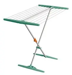Produktbild: JUWEL Wäschetrockner Superdry Basic Mint (Standtrockner klappbar, Trockner für Bad + Balkon, Trockenlänge 11 m, Wäscheständer mit Twaron-Wäscheleinen) 40804
