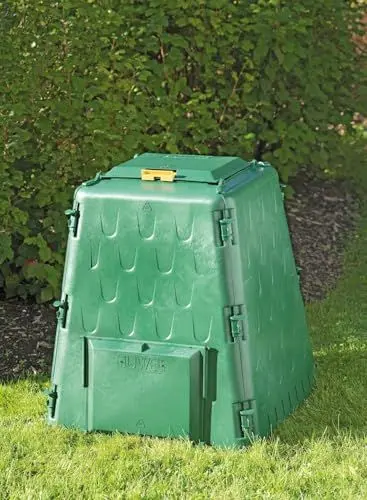 Produktbild: Juwel Thermokomposter AEROQUICK 290 (Nutzinhalt 290 l, für Garten- / Küchenabfälle, Komposter aus UV-stabilen Recyclingkunststoff, konische Form, mit 2 Entnahmeklappen, Deckel mit Windsicherung) 20872