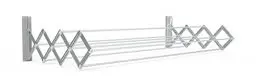 Produktbild: Juwel Wäschetrockner Ruck Zuck 80 (Wandtrockner ausziehbar, Trockner für innen und außen, Tragkraft 20 kg, Trockenlänge 5,2 m, Stahlstäbe kunststoffummantelt) 40131
