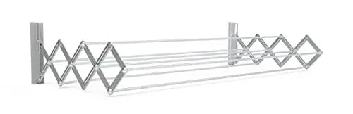 Produktbild: Juwel Wäschetrockner Ruck Zuck 80 (Wandtrockner ausziehbar, Trockner für innen und außen, Tragkraft 20 kg, Trockenlänge 5,2 m, Stahlstäbe kunststoffummantelt) 40131