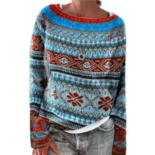 Produktbild: Meine bestellungen anzeigen, Pullover Damen Sweatshirt Rundhals Winterpullover Gestrickter Langarm Mode Strickpullover Herbst Winter Wollpulli, blitzangebote
