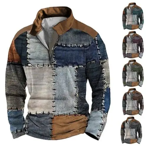 Produktbild: JUZILO Fahrrad Bekleidungs Herren Pullover Herren Pullover Sale arbeits Winterjacke Pullover mit Hemdkragen Herren Herren Pullover Sweatshirt Herren