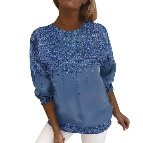 Produktbild: Pullover Damen Black of Friday Longpullover Damen Langarm Langarmshirt Damen Set Weiss Damen Tops Sommer Locker Fallend Shirts Damen Sommer Curvy My Orders Sale Angebote