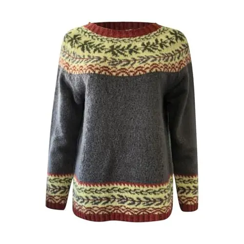 Produktbild: JUZILO Kaschmir Pullover Damen Sale weihnachtspulli Damen Warmer Pullover Damen warme Damen Pullover Christmas Sweater Kids alpaka Pullover Damen Weihnachts pullis