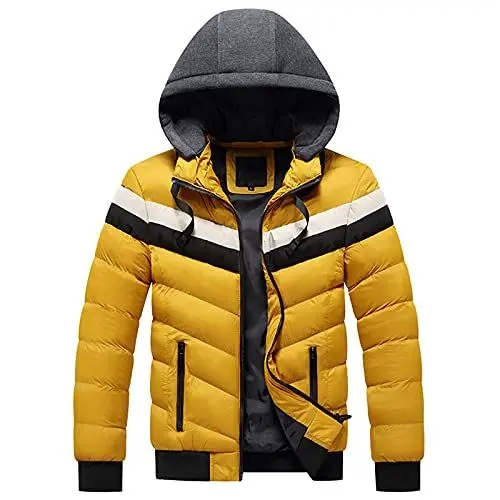 Produktbild: JUZILO Meine FrüHeren Bestellungen Herren Baltoro Herren Winterjacke Baumwolle Warm Verdicken Skimantel Steppjacke Gefüttert Wasserdicht Winterparka Outdoor Übergangsjacke Gemütl