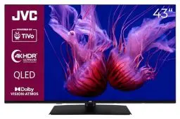 Produktbild: JVC QLED Fernseher 43 Zoll Smart TV powered by TiVo (4K UHD, HDR Dolby Vision, Dolby Atmos, Triple-Tuner, 6 Monate HD+ inkl.) LT-43VUQ3455