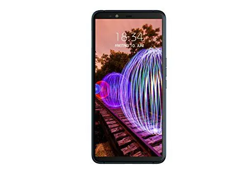 Produktbild: JVC J20 14,35 cm (5,65 Zoll) Smartphone (HD Display, 64GB interner Speicher, 4GB RAM, 16MP und 5 MP Kamera, Android 8.0) Schwarz