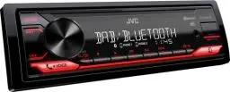 Produktbild: JVC KD-X282DBT USB-Autoradio mit DAB+ & Bluetooth Freisprecheinrichtung (USB, AUX-In, 1 x Pre-Out 2,5V, Soundprozessor, 4x50 W, rote Tastenbeleuchtung)