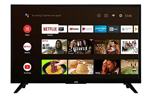 Produktbild: JVC LT-24VAH3255 24 Zoll Fernseher/Android TV (HD Ready, HDR, Triple-Tuner, Smart TV, Bluetooth) (2023), Schwarz