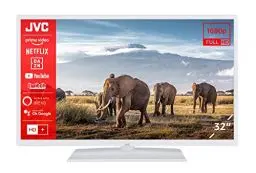 Produktbild: JVC LT-32VF5156W 32 Zoll Fernseher/Smart TV (Full HD, HDR, Triple-Tuner, Bluetooth) weiß - Inkl. 6 Monate HD+ (2023)