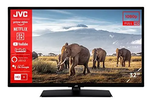 Produktbild: JVC LT-32VF5158 32 Zoll Fernseher/Smart TV (Full HD, HDR, Triple-Tuner, Bluetooth) - Inkl. 6 Monate HD+ (2023), Schwarz