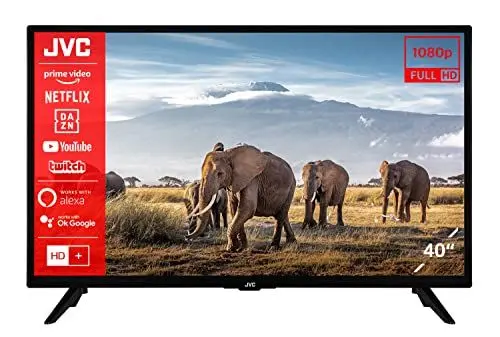 Produktbild: JVC LT-40VF3056 40 Zoll Fernseher/Smart TV (Full HD, HDR, Triple-Tuner) - Inkl. 6 Monate HD+ (2023), Schwarz