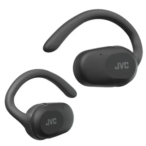 Produktbild: JVC Nearphones HA-NP40T-B, True Wireless Ohrhörer, Open Ear Design, Verstellbarer Ohrbügel, 16 mm Treiber, 26 Std. Laufzeit, IPX4, BT 5.4, App - (Schwarz)
