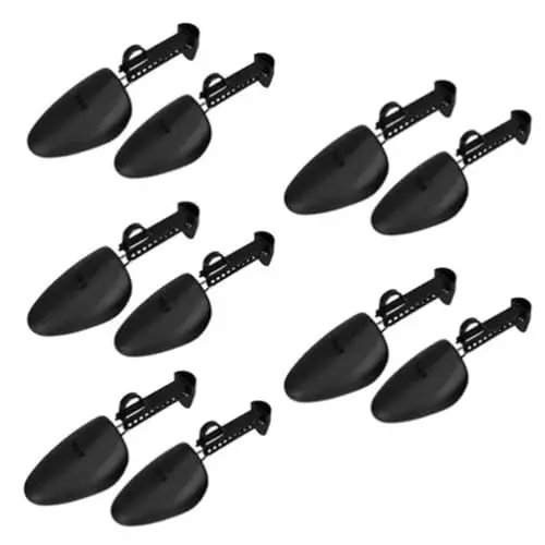 Produktbild: Jwthee 5 Paar Schuhspanner, wiederverwendbarer Schuhspanner aus Kunststoff für Herren, praktischer Stiefel-Schuhspanner schwarz für Damen, längenverstellbarer Schuhspanner,