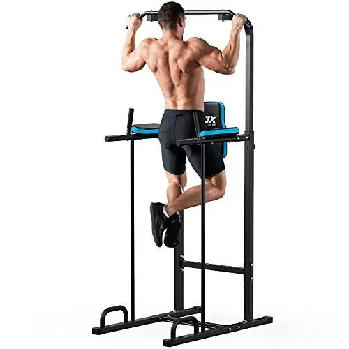 Produktbild: JX FITNESS Kraftturm Power Town Multifunktions Power Tower Dip-Station Fitness Trainingsgerät für Klimmzugstange Liegestütze Abdominal- Trainings