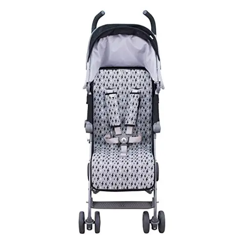 Produktbild: JYOKO Kids Sitzauflage für Kinderwagen kompatibel mit Easy Walker, Baby Home, Mountain Buggy, 100% Baumwolle (Black Rayo, Reversibel)