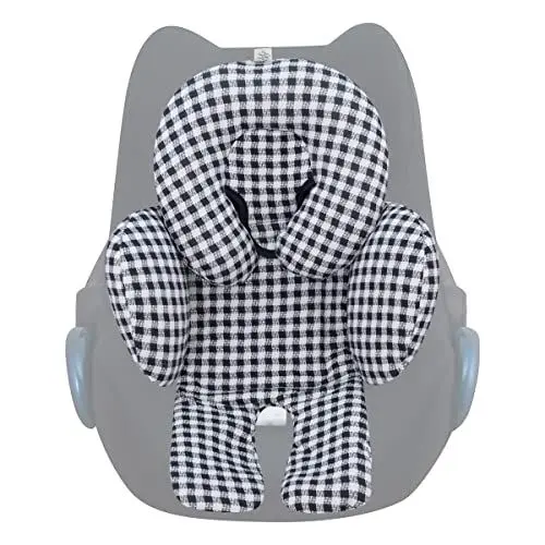 Produktbild: JYOKO KIDS Sitzverkleinerer Antiallergikum Universal Baby 100% Baumwolle (Vichy, Enthält eine Kopf- und eine Körperstütze, 2 Teile)