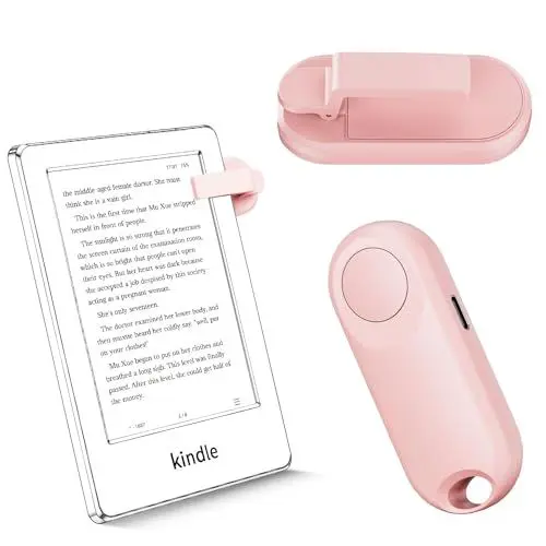 Produktbild: K1 RF Fernbedienung zum Seitenwenden zum Lesen auf Kindle, Paperwhite,Kobo,Surface, iPhone/Android Tablets Comics/Romane (Rosa)