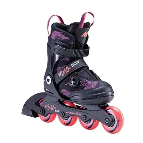 Produktbild: K2 Skates Inline Skates Marlee BOA Mädchen - Größen verstellbare Kinder Inline Skates — Black - Purple — 30E0202