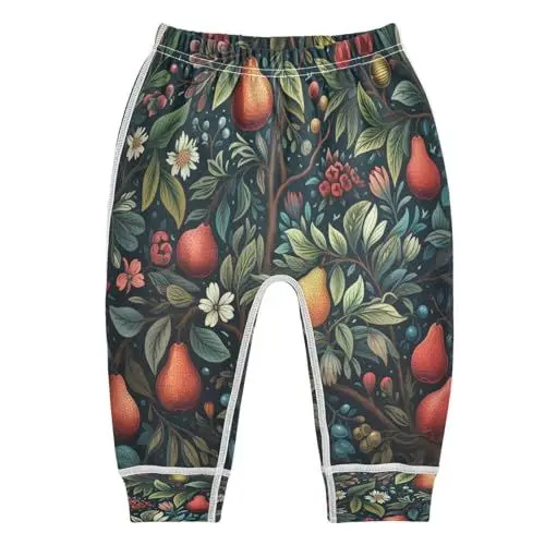 Produktbild: KAAVIYO Aquarell Pflaumenbäume Baby Hose Aus Weicher Baumwolle für Neugeborene 3-24 Monate
