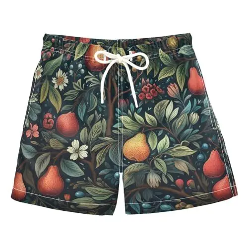 Produktbild: KAAVIYO Aquarell Pflaumenbäume Badehose für Jungen Badeshorts Sporthose Schnell Trocknende Hose für Strand Kinder