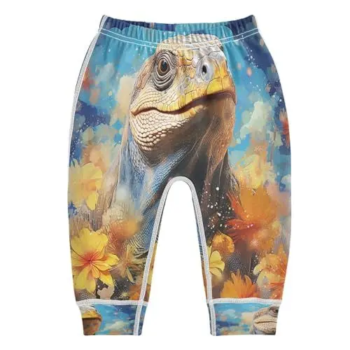 Produktbild: KAAVIYO Aquarellmalerei Cooles Tier Baby Hose Aus Weicher Baumwolle für Neugeborene 3-24 Monate