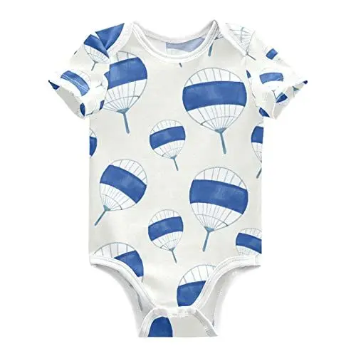 Produktbild: KAAVIYO Cartoon-Fanball Süß Baby Body Kurzarm Baumwoll Bodysuit für Kinder 3-24 Monate Sommer