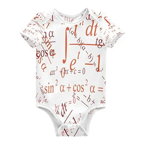Produktbild: KAAVIYO Mathe Physik Formel Baby Body Kurzarm Baumwoll Bodysuit für Kinder 3-24 Monate Sommer