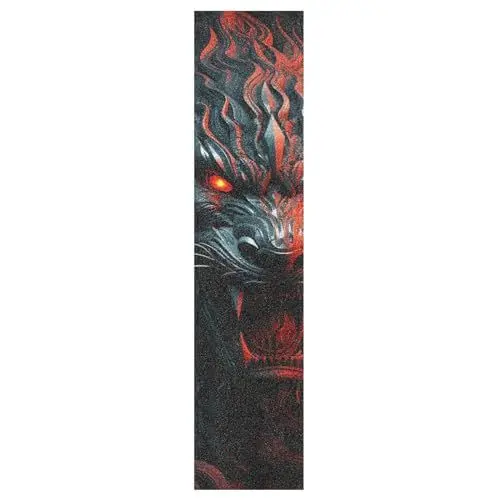 Produktbild: KAAVIYO Rote Wütende Drachenkunst Muster Skateboard Griptape rutschfest Selbstklebend Longboard Griptapes Aufkleber Griffband(9x33in,44x10in 1pcs)